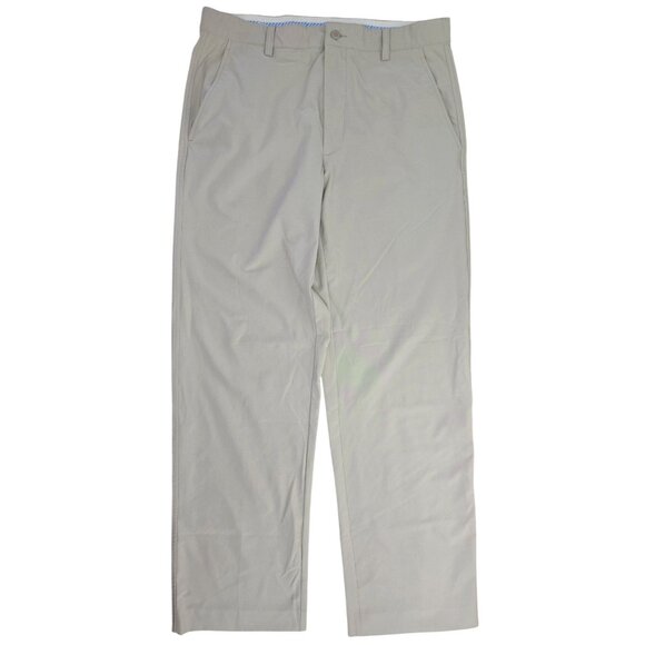 Footjoy FJ Mens Beige Performance Tour Golf Pants W34/L32 - Picture 1 of 8
